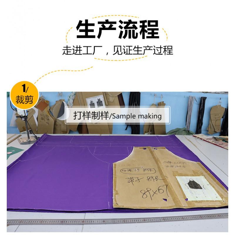 Unisex PU Leather Work Apron Waterproof Multi-Pocket Barista Chef Cafe