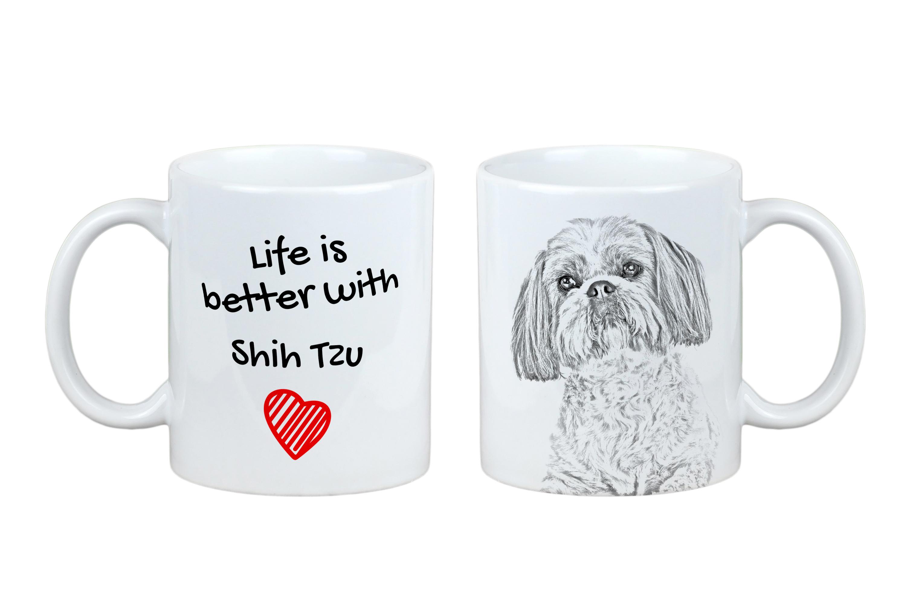 

Shih Tzu, Chrysanthemum Dog - cup with a dog, cup with a photo, personalized gift from the Art-Dog brand білий