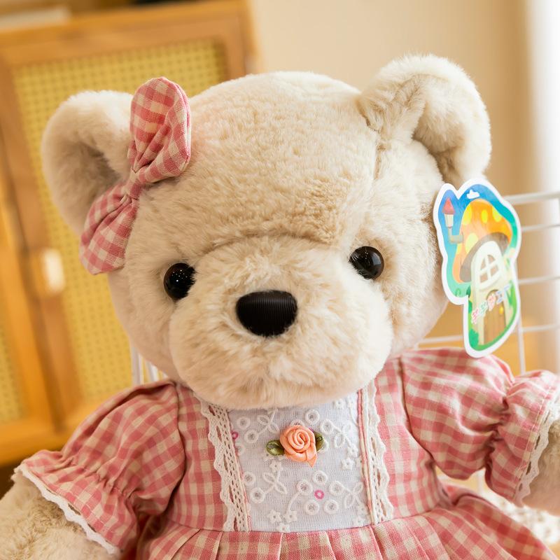 40cm Soft Kawaii Teddy Bear Plush Toy In Dress Cute Stuffed Animal Gift For Girl Friend Birthday Present