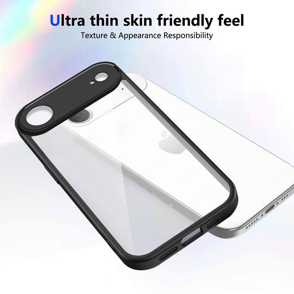 For iPhone 17 Air Case Matte Skin Touch Clear PC+TPU Shockproof Phone Back Cover