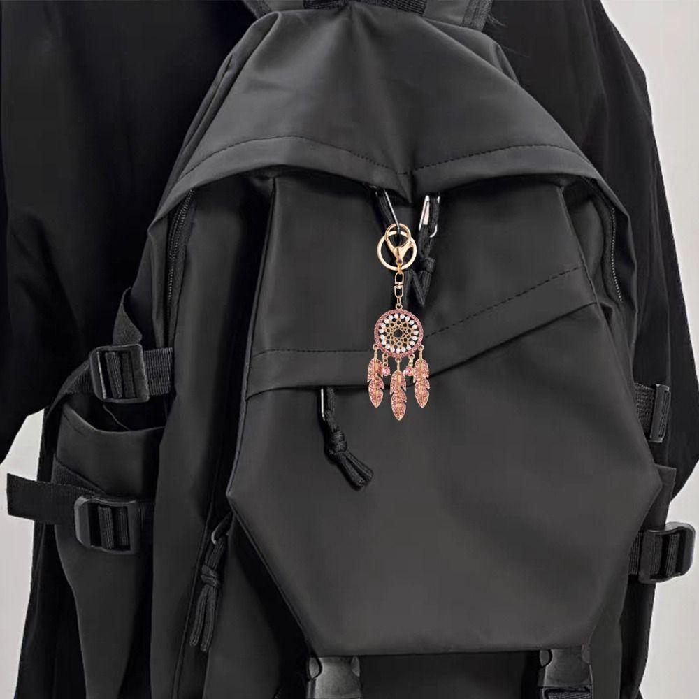 Dream Catcher Wind Chimes Dream Catcher Key Chain Metal Hollow Dream Catcher Pendant  Bag Ornament