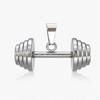 Men's Stainless Steel & Titanium Dumbbell Pendant Necklace - Trendy Sports Fashion Jewelry