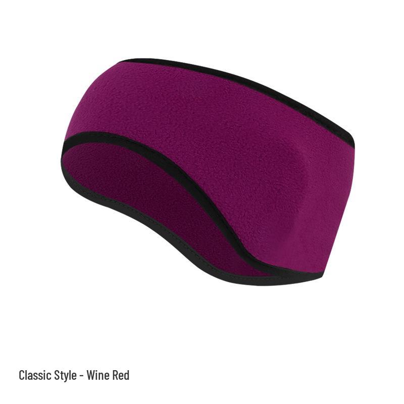 

Флисовая теплая повязка на уши: Толстая широкая повязка на голову для осенне-зимней езды на велосипеде - Ветрозащитные и морозостойкие наушники.