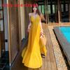 Vacation Dress With V Neck Sleeveless Long Skirt For Beach And Holiday