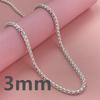 Серебряная цепочка-коробка 925 пробы, 3 мм, 60 см