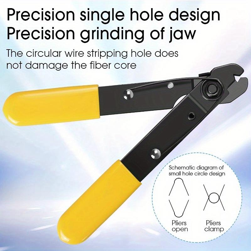 Single Hole Fiber Optic Cable Stripper Clamp Fiber Stripping Pliers Wire Stripper