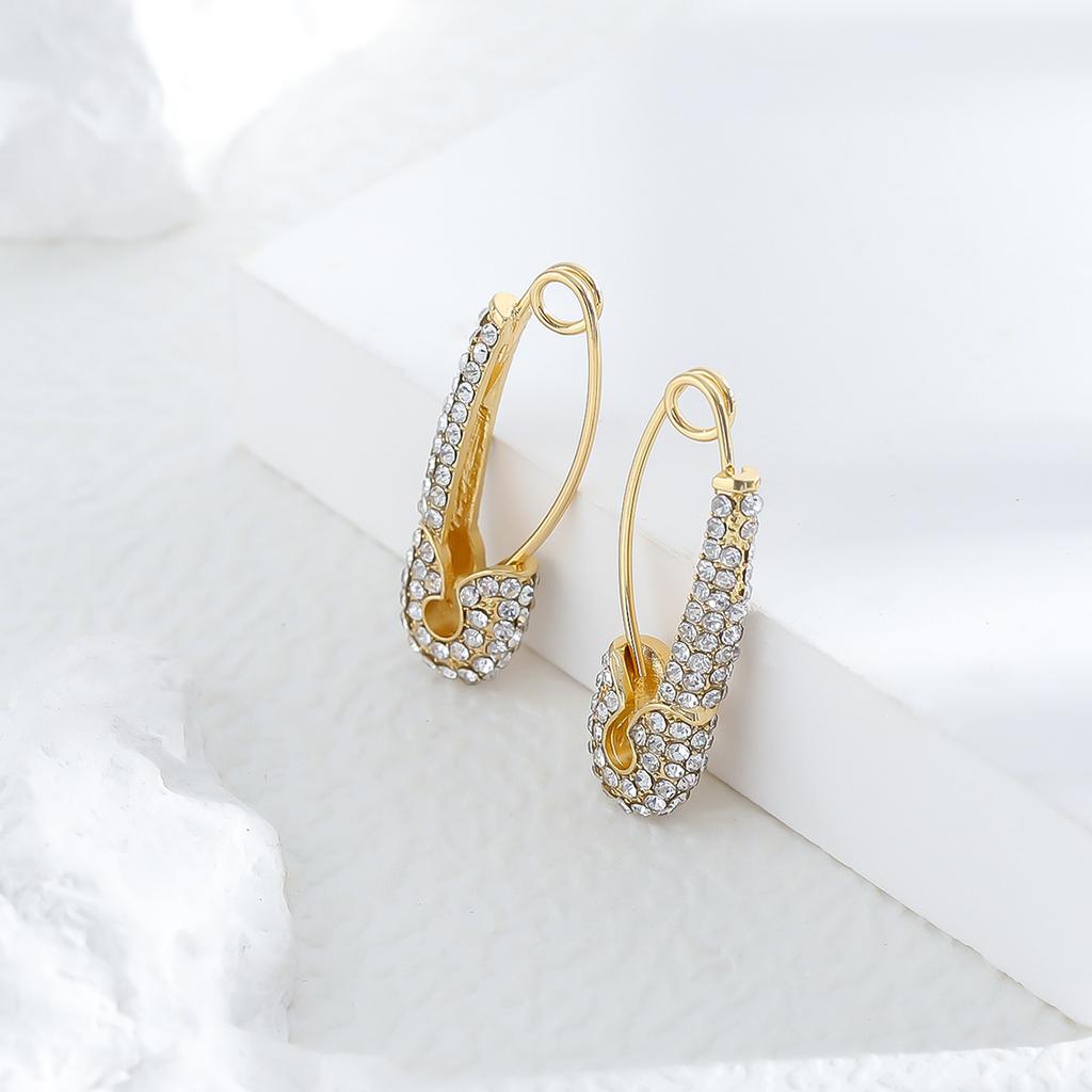 Elegant Colorful Geometric Rhinestone Earrings Perfect For Outfit Any