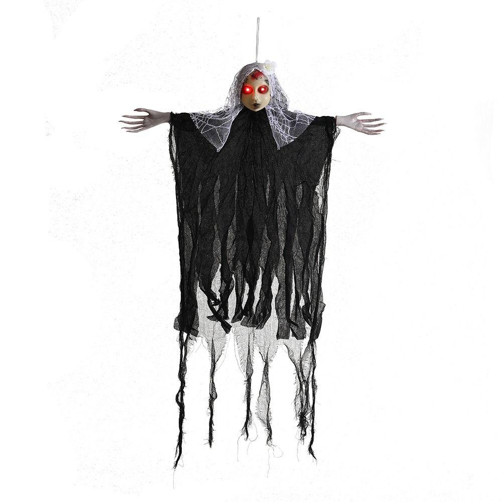 Witch Glowing Halloween Hanging Ghost With Hood Halloween Hanging Pendant  Living Room