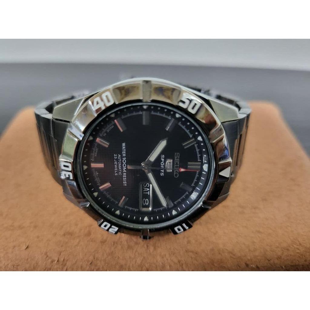 Used Seiko 5 Sports Automatic All Black Watch