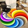 1pc Rainbow Swirl Chair Carpet for Office Non-Slip, Machine Washable Rug for Office, Room - Holiday Decor, Machine Made yy251016050