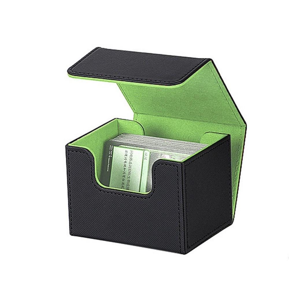 Fit 100 Single Sleeved Trading Card Deck Box Flip Cover Game Card Cases  Gathering Card