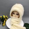 Frauen Winter Gestrickte Kapuze Hut Schal Kappe Dicke Warme Outdoor Stilvolle Schal Hüte Weibliche Herbst Headwear Mädchen Mode Elastische Mützen