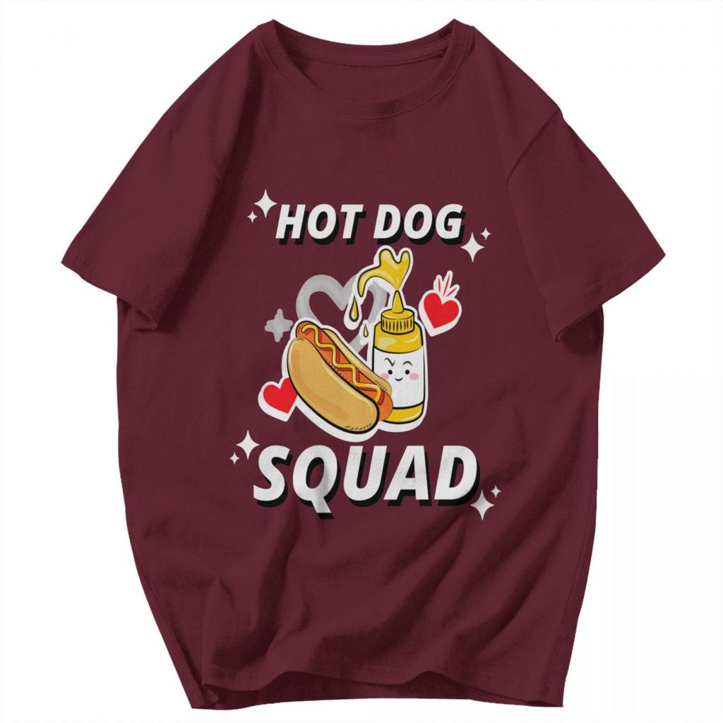 Herren T-Shirt Hot Dog Squad Cooles Hotdog Lustige Pops Y2K Grafik-T-Shirts Unisex Kleidung T-Shirts