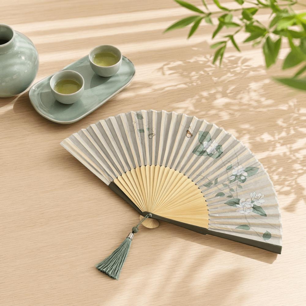 Classical Dance Fan Lotus Design Chinese Style Fan Portable Folding Hand Fan  Summer
