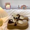 2025 Spring Versatile Women's Shoes Platform Mary Jane Shoes New Casual Shoes Light Mouth Single Shoes British Style Small Leather Shoes Women