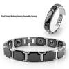 Magnetic Titanium Steel & Ceramic Bracelet for Couples - Black Ocher Design
