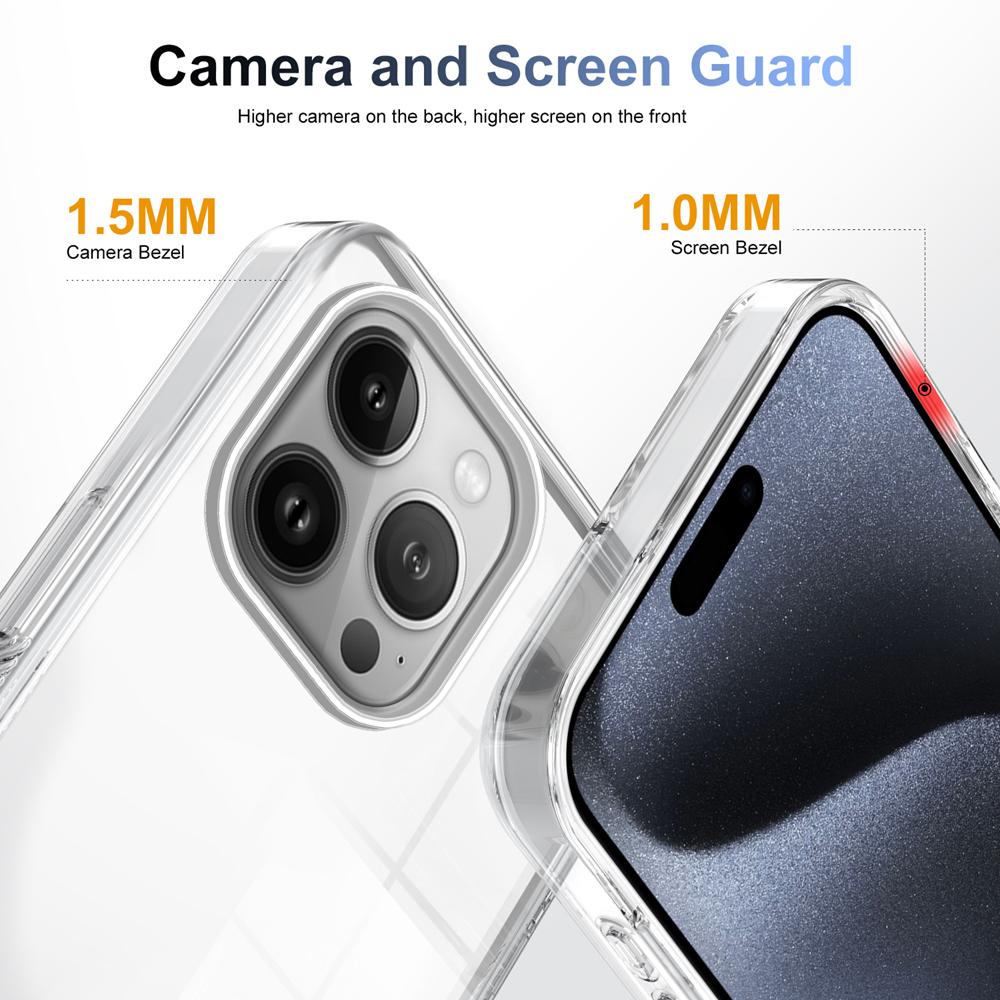 KEYSION Transparent Case for iPhone 12 Pro Max Soft TPU+PC Anti-slip HD Clear Shockproof Phone Cover for iPhone 11 Pro Max