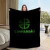 K-Kawasaki-ES Coperta con Logo Cool in Flanella Calda Confortevole Morbido Peluche per Picnic Letti Divani Case e Camere da Letto