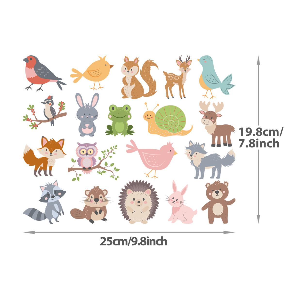 

Маленький набор мультяшных животных Термопереводные наклейки для одежды Diy Parches Ropa Футболка Термопереводная наклейка Енот Лиса Птица