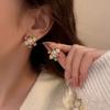 Christmas Snowflake Earrings With Colorful Rhinestones And Alloy For Women