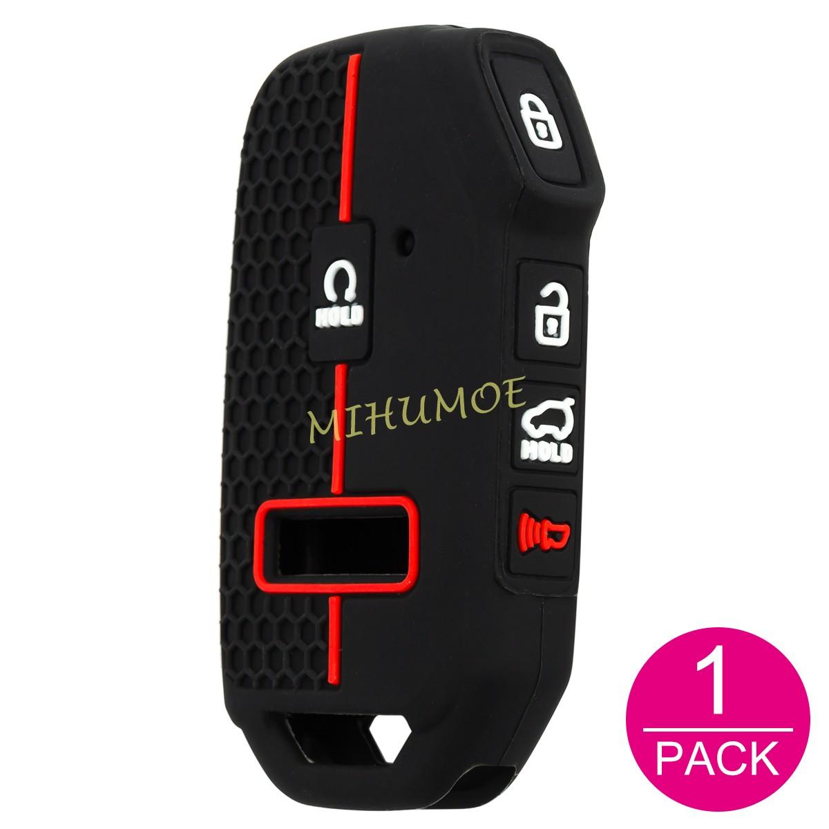 

5 Buttons Car Remote Key Case Keychain Shell Fob For Kia Seltos EV6 K5 Sorento Niro Carnival Telluride Silicone Key Holder Cover 1x key case