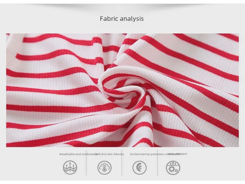 Dwuczęściowy zestaw letni dla dziewczynek w paski - Stylowa i codzienna odzież dziecięca