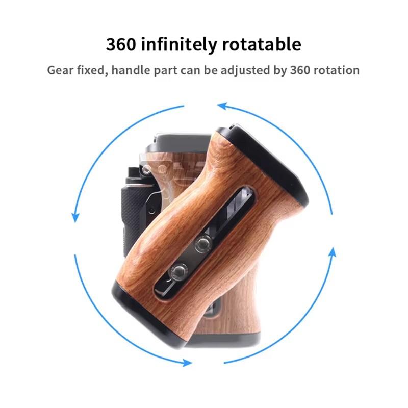 DSLR Cage AccessoriesUniversal Wooden Side Handle GripMultifunctional ExpansionAdjustable Video RecordingPhotography Accessories