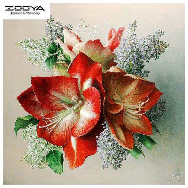 

ZOOYA DIY 5D Полный Круглый Алмазная Картина Абстрактная Цветочная Вышивка Крестом Ремесло Стежок Домашний Декор