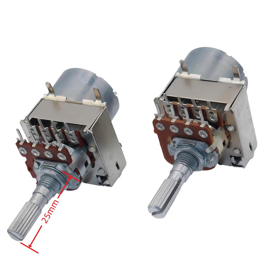 1pc 16 Type Amp Audio Master Volume Remote Control Motor Potentiometer Dual 8pins Instrument Parts Accessories
