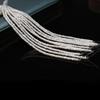 1String Artificial Pearl 3-4mm, Fashion Handmade Flat White Beads for DIY Necklace Bracelet Ankle Accessories, Unique Birthday Party Wedding Gift 18cm