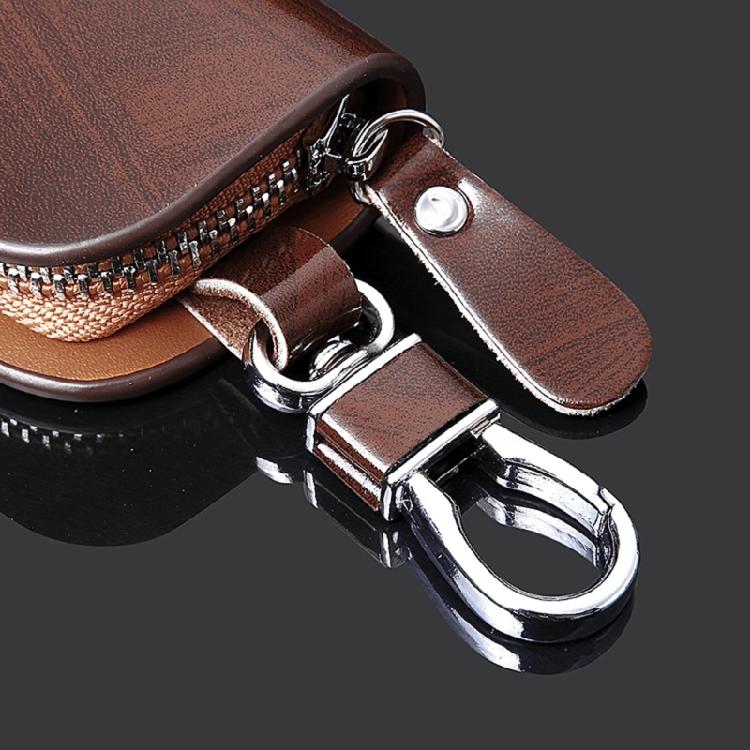 Brown Leather Cover Auto Car Remote Key Fob Case Bag Fob Bag
