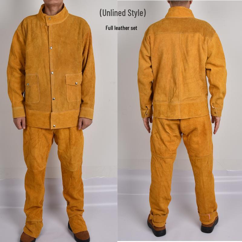 Kurtka spawalnicza ze skóry bydlęcej: Odporny na ciepło, Ochrona przed poparzeniem, Ochrona przed łukiem spawalniczym, Izolowana skóra dla spawaczy.