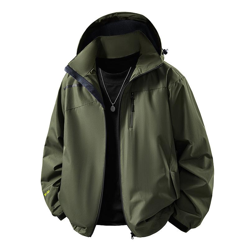 Jacke in großer Größe Herren Frühling und Herbst Herrenjacke Dünne Jacke Herren Outdoor Kälteschutzkleidung Winddichter Schutz