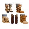 3D Animal Knitted Socks Handmade Sloth Highland Cow Doll Crew Socks Cute Warm Thick Floor Socks Gift for Birthday Festival