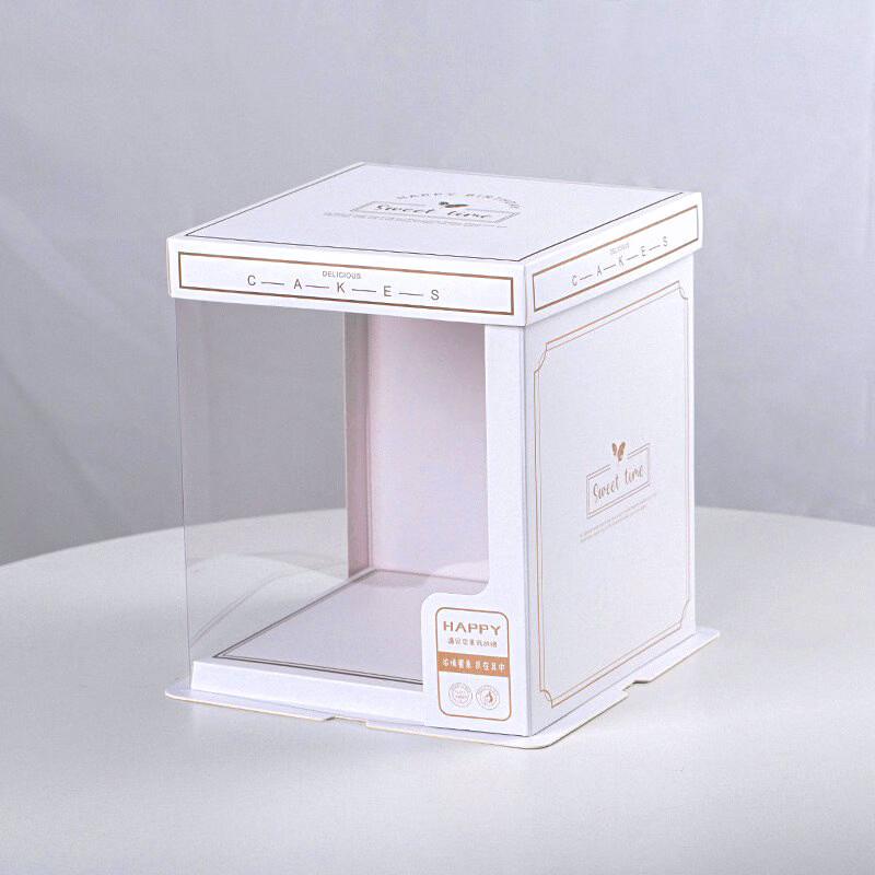 De ou Xingguang Translucent Birthday Cake Packaging Box 6 inch