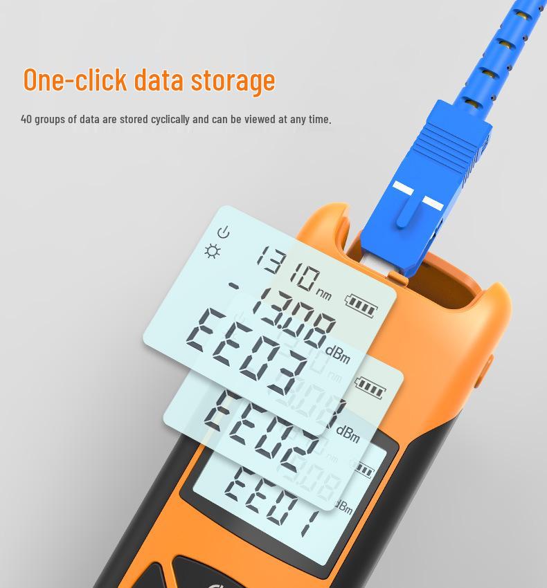 High Precision G10 Type-C Optical Power Meter for 9 Wavelengths, 5G Mini Optical Fiber Meter