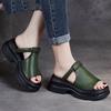 Muffin Thick Bottom Outside Wear Half Slippers Women Heightening Fish Mouth Sandals Drag Summer Versatile Mom Shoes