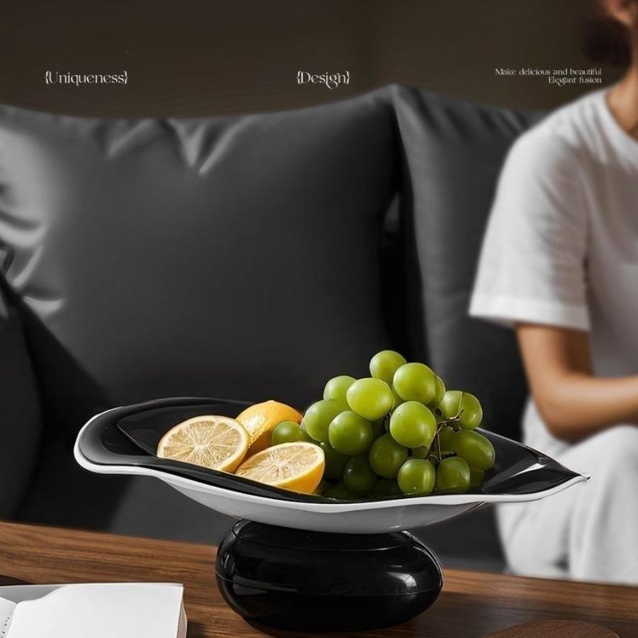 Kitchen Tray Plastic Fruit Bowl Draining Rack Coffee Table Display of Snacks Candy Nuts Home Decor Gifts Storage Accessories