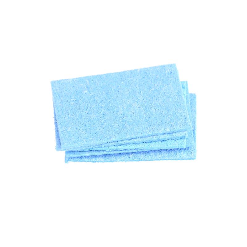 5Pcs 6Cm*6Cm Soldering Iron Solder Tip Welding Cleaning Blue Sponge Pads Tool