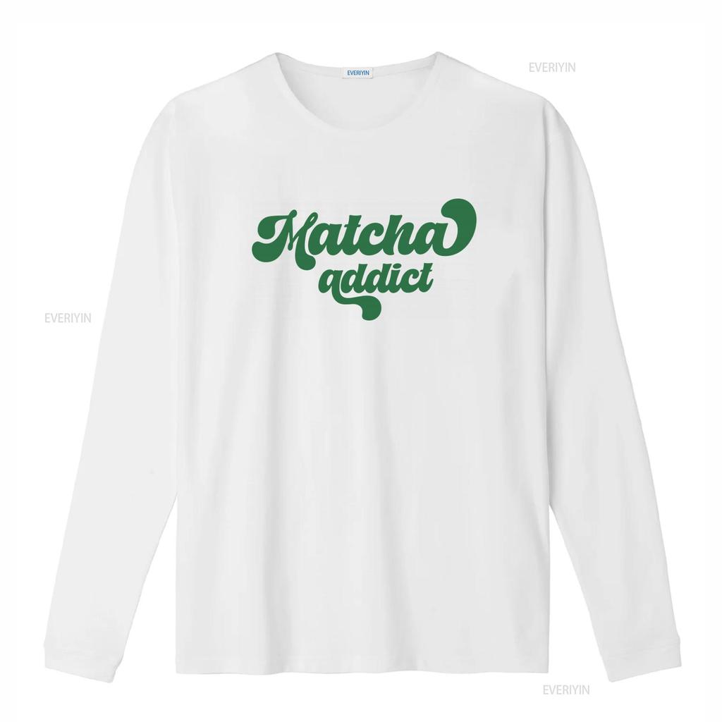Retro Matcha Addict Lover T Shirt Green Tea Latte Iced Drink Trendy Aesthetic for Baristas vintage Washed Soft Stylish