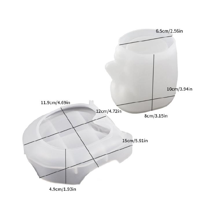 Abstract Art Face Mold Handmade Gypsum Container Mould Versatile Silicone Moulds