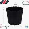 Plastic Flower Pot for Flowers and Herbs on the Balcony or Terrace, Anthracite, 29cm
