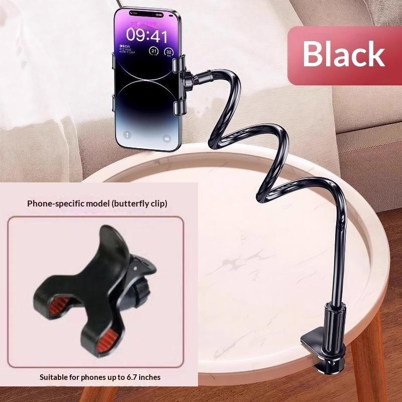 1Pc 75Cm Phone And Tablet Stand With Spiral Clip Multi-Functional Live Streaming Phone Holder Bed Headrest Support Stand Holder