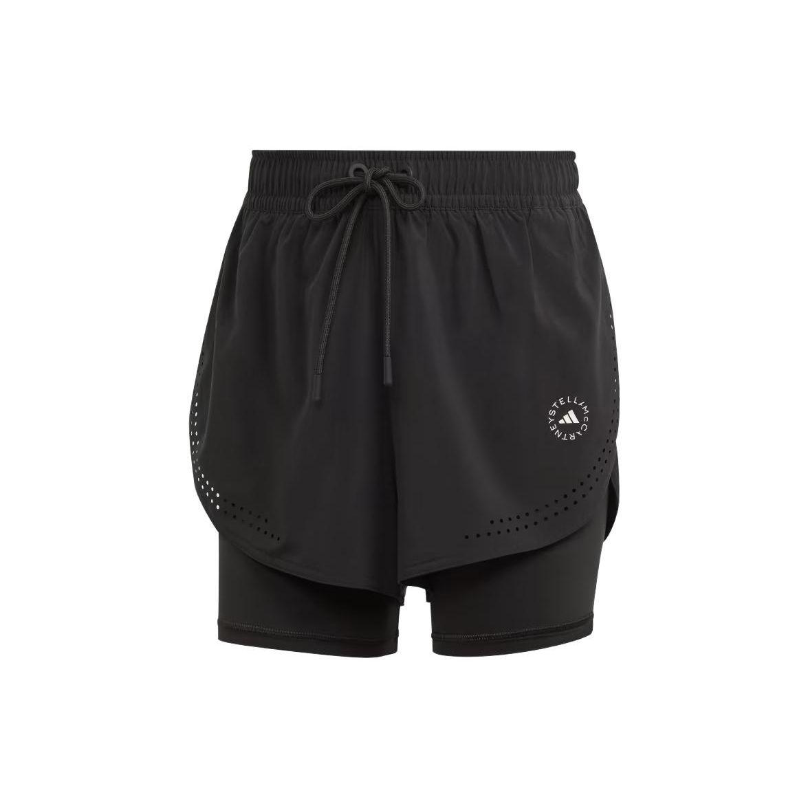 Adidas By Stella Mccartney Truepurpose Training High Waist 2-in-1 Athletic Shorts Women Black IB6824 M