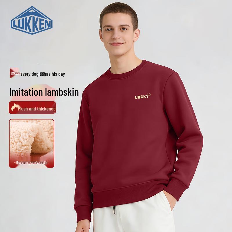 

LUKKEN Men s Chinese New Year Fleece Lined Sweatshirt 4XL