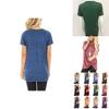 Stylish Women's Tunic Tops Short Sleeve Summer Loose Blouse Plus Size Shirt T-shirt