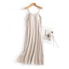Women's Summer Strappy Nightgown with Built-in Bra - Loose & Long Pajama Dress