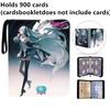 Hatsune Miku 400pcs/900pcs Card Album Book Folder 4/9 Card Slots Collections Zipper Double Pocket Zipper Card Binder Holder