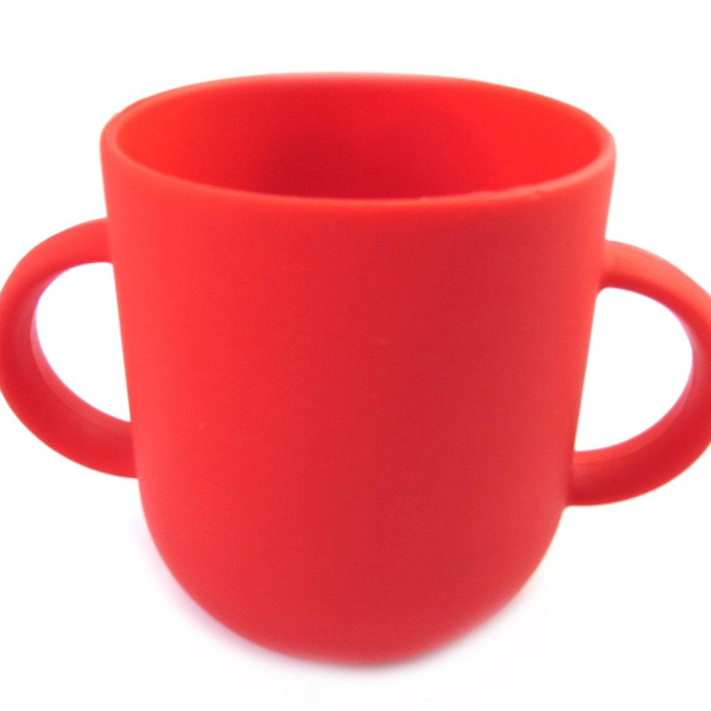 Les Trésors De Lily [M6342] - Red 'Animals' Silicone Baby Cup - 8x7 Cm