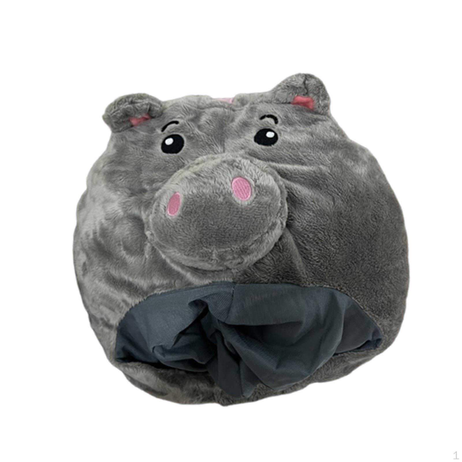 

Шапка свиньи для косплея, забавная шапка-голова животного, необычный головной убор, аксессуар для костюма с регулируемым ремешком, мягкий, серый